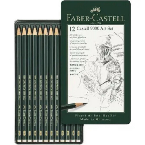 12 قلم رصاص درجات مختلفة فيبر كاسل