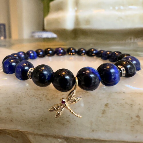 Dragonfly Tiger Eye Bracelet