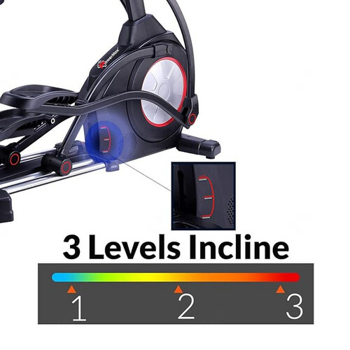 PowerMax Fitness EC-1600 Commercial Elliptical Cross Trainer with Slline مصمم لصالة الألعاب الرياضية