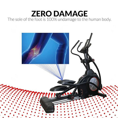 PowerMax Fitness EC-1600 Commercial Elliptical Cross Trainer with Slline مصمم لصالة الألعاب الرياضية