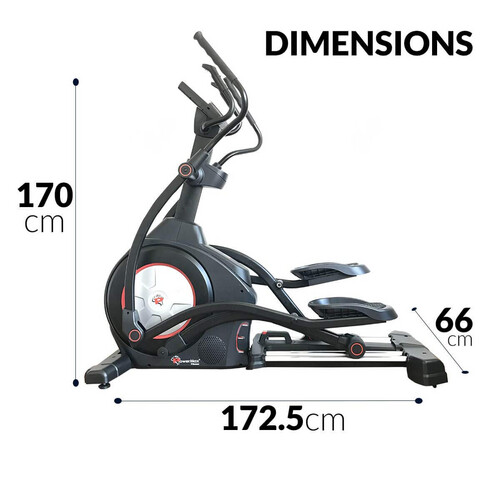 PowerMax Fitness EC-1600 Commercial Elliptical Cross Trainer with Slline مصمم لصالة الألعاب الرياضية