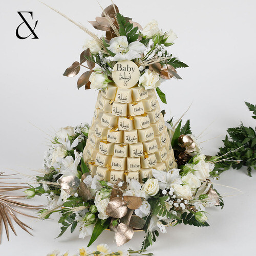 White chocolate towers