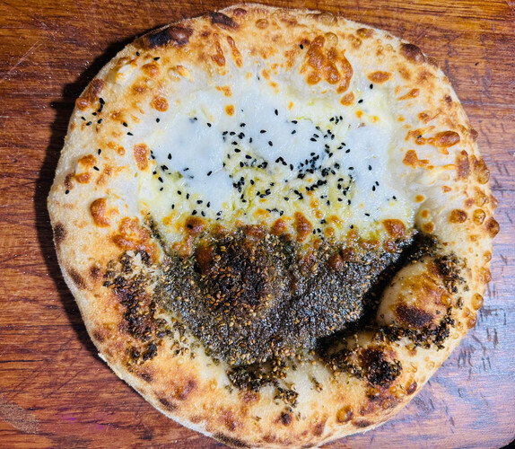 Half zaatar, half cheese