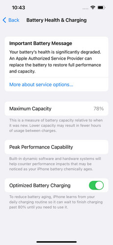 آيفون 14 – 256GB – ستارلايت – نسبة البطارية 78%