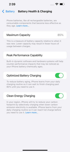 ايفون 13 برو ماكس – 1 تيرا بايت – أزرق – شاشة أصلية تبديل أبل 85%