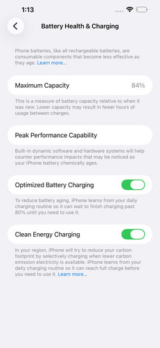 ايفون 13 برو ماكس – 128 جيجا – أخضر بطارية 88% مستعمل نظيف