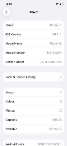 ايفون 12 – 128 جيجا – أسود بطارية 82% مستعمل كالجديد