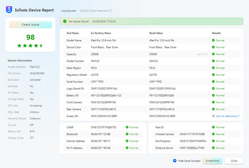 ايباد برو 12.9 الجيل الخامس M1 – 256 GB – فضي مستعمل كالجديد