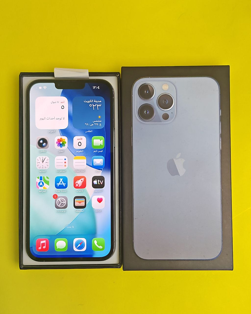ايفون 13 برو ماكس – 512 جيجا – أزرق بطارية 86% مستعمل كالجديد