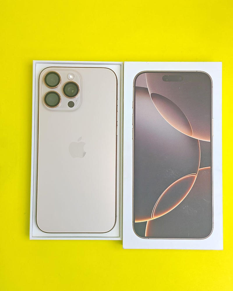 ايفون 16 برو ماكس – 512 جيجا – تيتانيوم صحراوي بطارية 95% مستعمل كالجديد