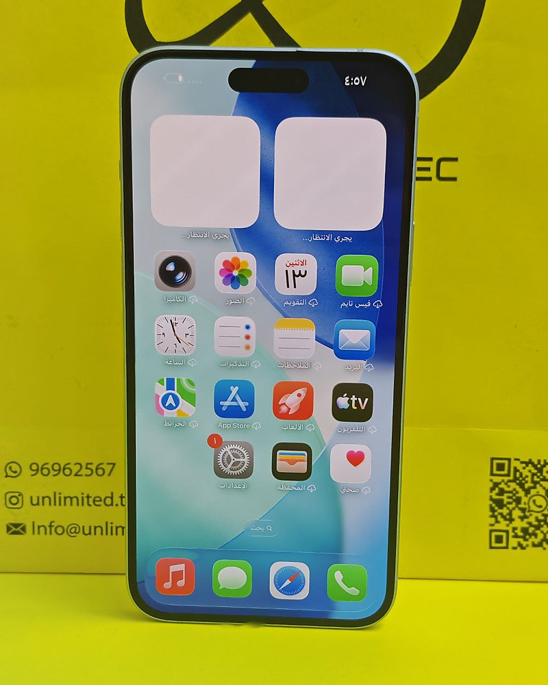 ايفون 15 بلس – 256 جيجا – أسود بطارية 83% مستعمل كالجديد