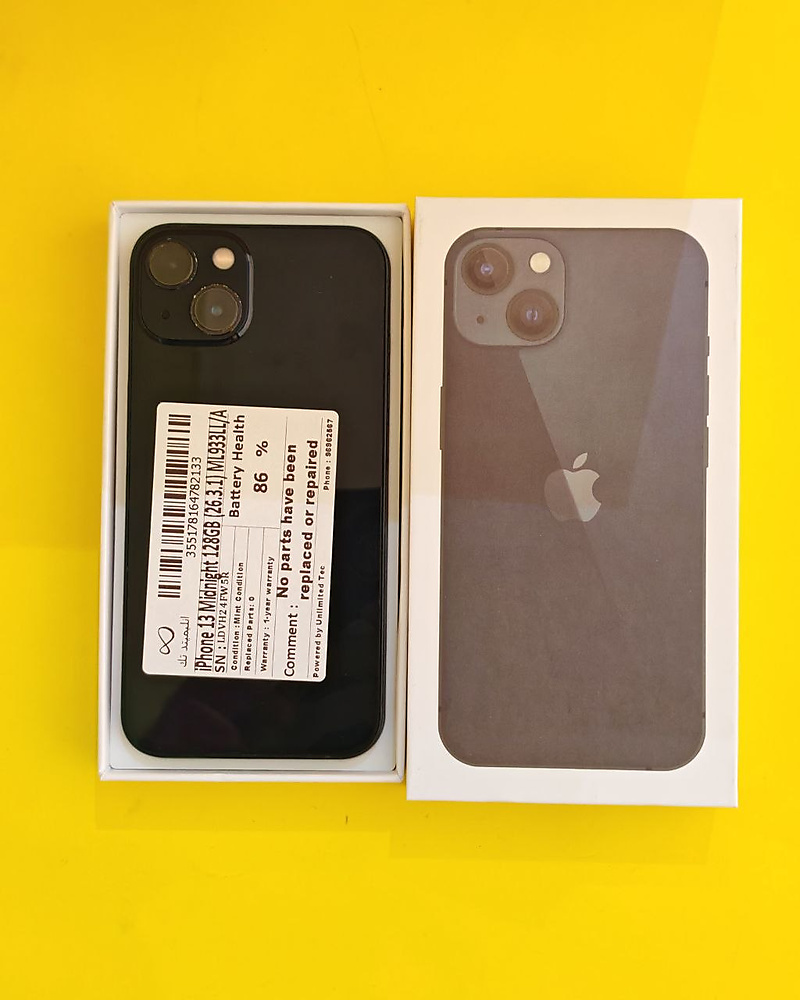 iPhone 13 128GB Midnight – Battery 86% Used Like New