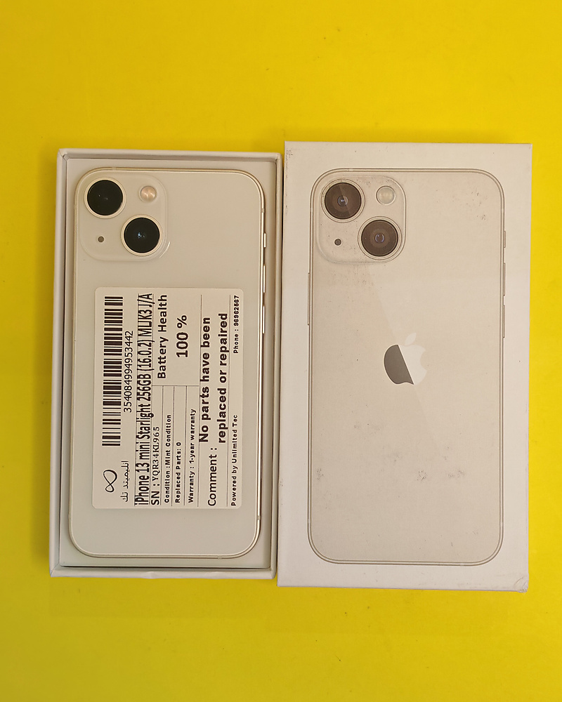 iPhone 13 mini 256GB Starlight – Battery 100% Used Like New
