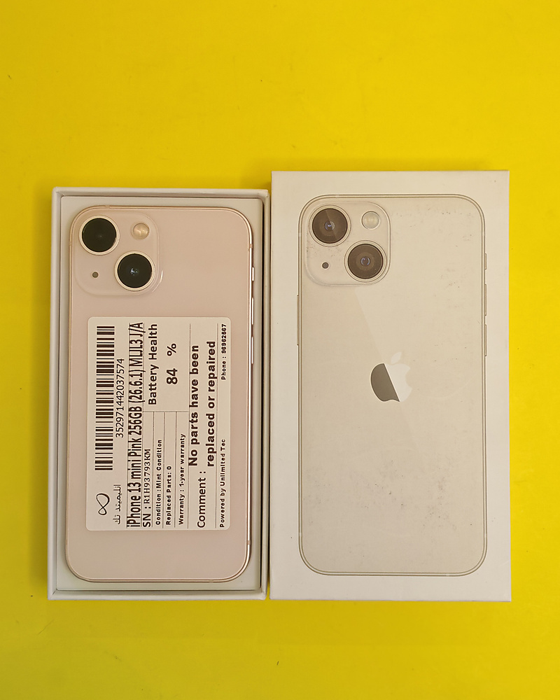 iPhone 13 mini 256GB Pink – Battery 84% Used Like New