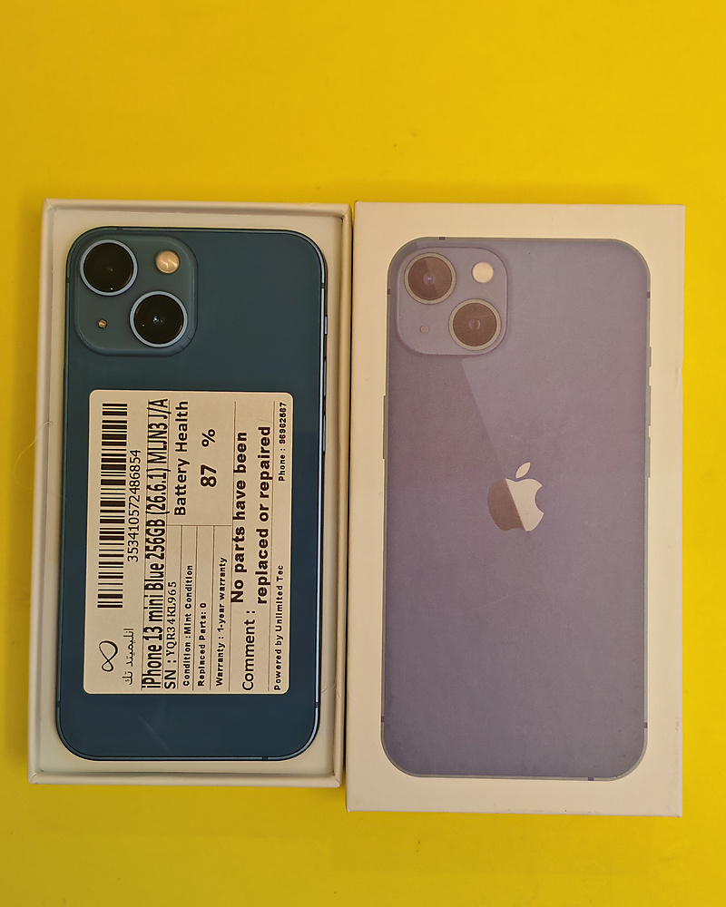iPhone 13 mini 256GB Blue – Battery 87% Used Like New
