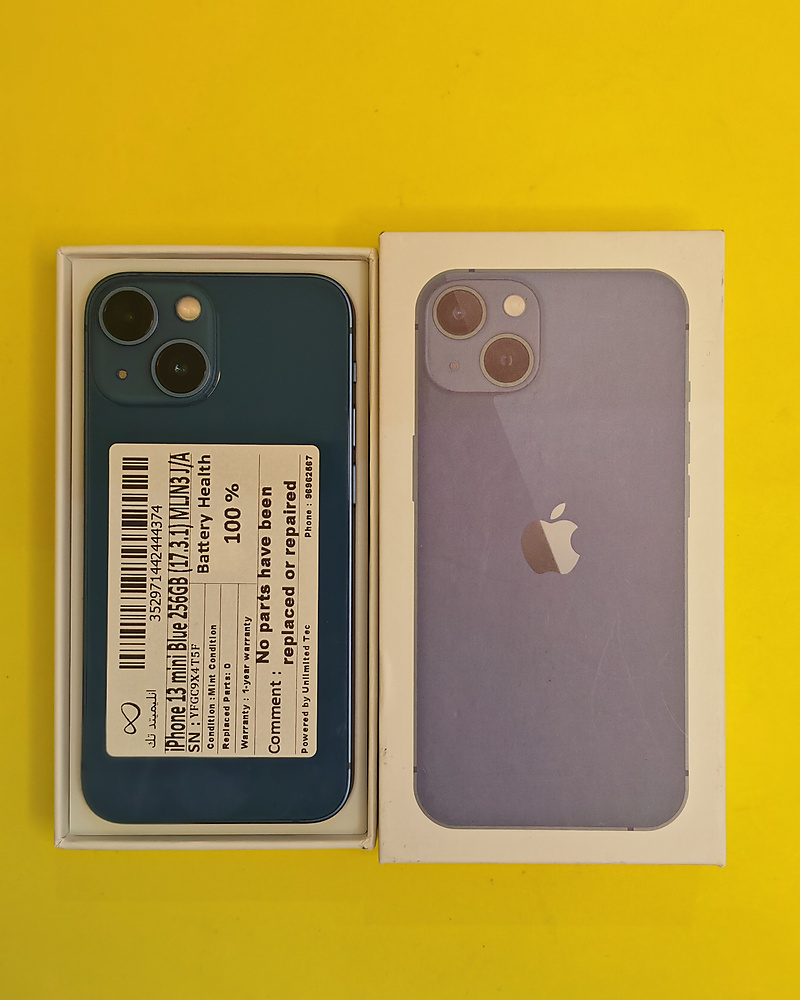 iPhone 13 mini 256GB Blue – Battery 100% Used Like New