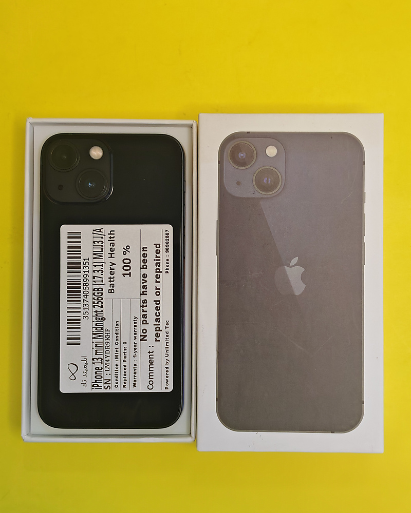 iPhone 13 mini 256GB Midnight – Battery 100% Used Like New