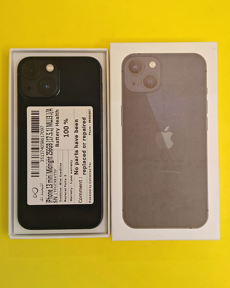 iPhone 13 mini 256GB Midnight – Battery 100% Used Like New