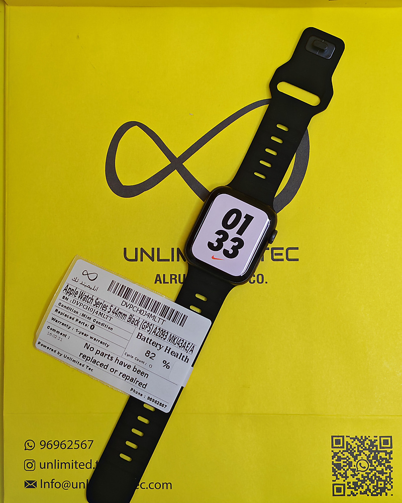 Apple Watch Series 5 44mm Space Gray (GPS) – Battery 82% Used Like New