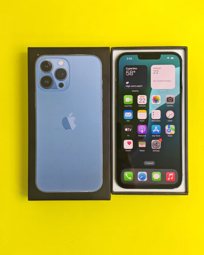 ايفون 13 برو ماكس – 1 تيرا بايت – أزرق – شاشة أصلية تبديل أبل 85%