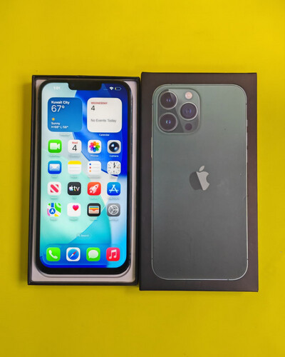 ايفون 13 برو ماكس – 128 جيجا – أخضر بطارية 88% مستعمل نظيف