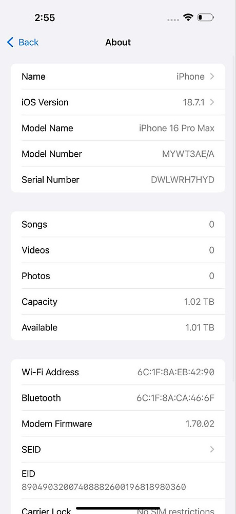 ايفون 16 برو ماكس – 1 تيرا – تيتانيوم صحراوي بطارية 92% مستعمل كالجديد