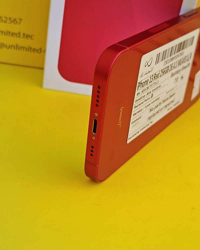 iPhone 13 256GB Red – Battery 70% Used Like New