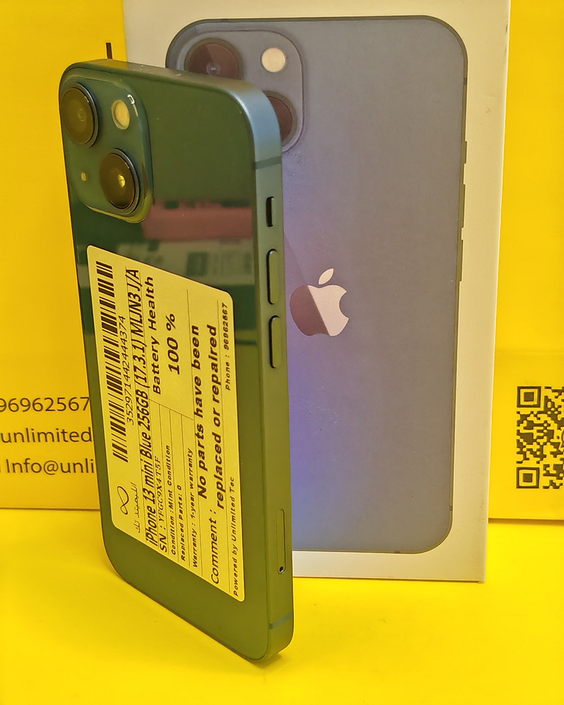iPhone 13 mini 256GB Blue – Battery 100% Used Like New
