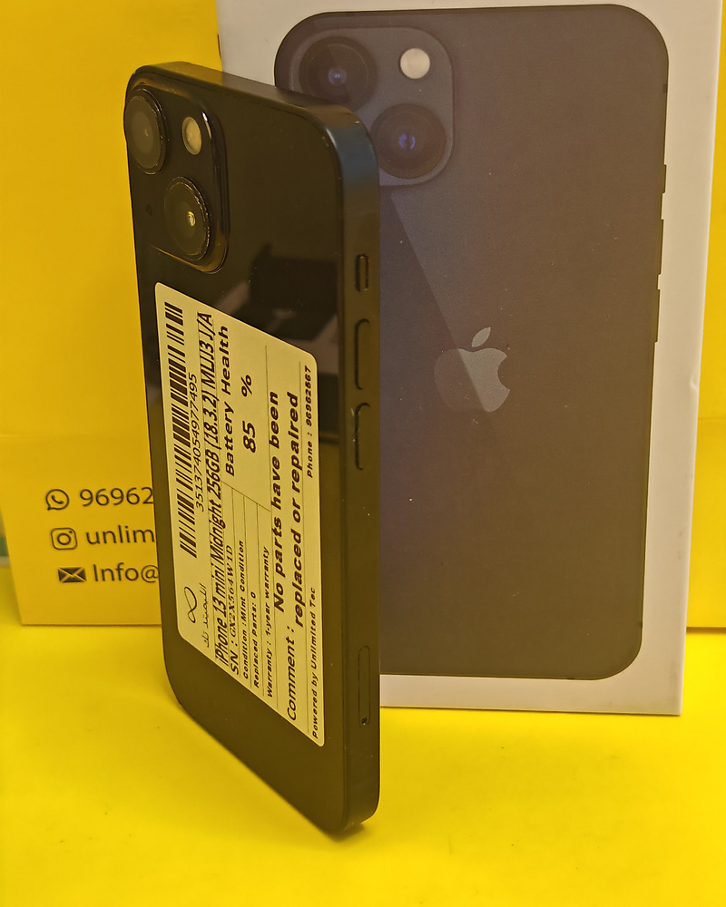 iPhone 13 mini 256GB Midnight – Battery 85% Used Like New