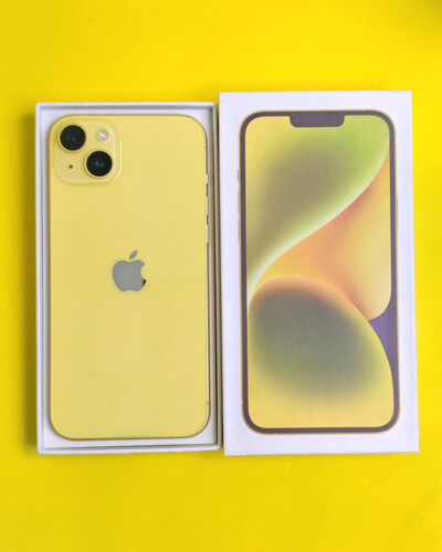 ايفون 14 بلس – 128 جيجا – أصفر – نسبة البطارية 86% مستعمل كالجديد