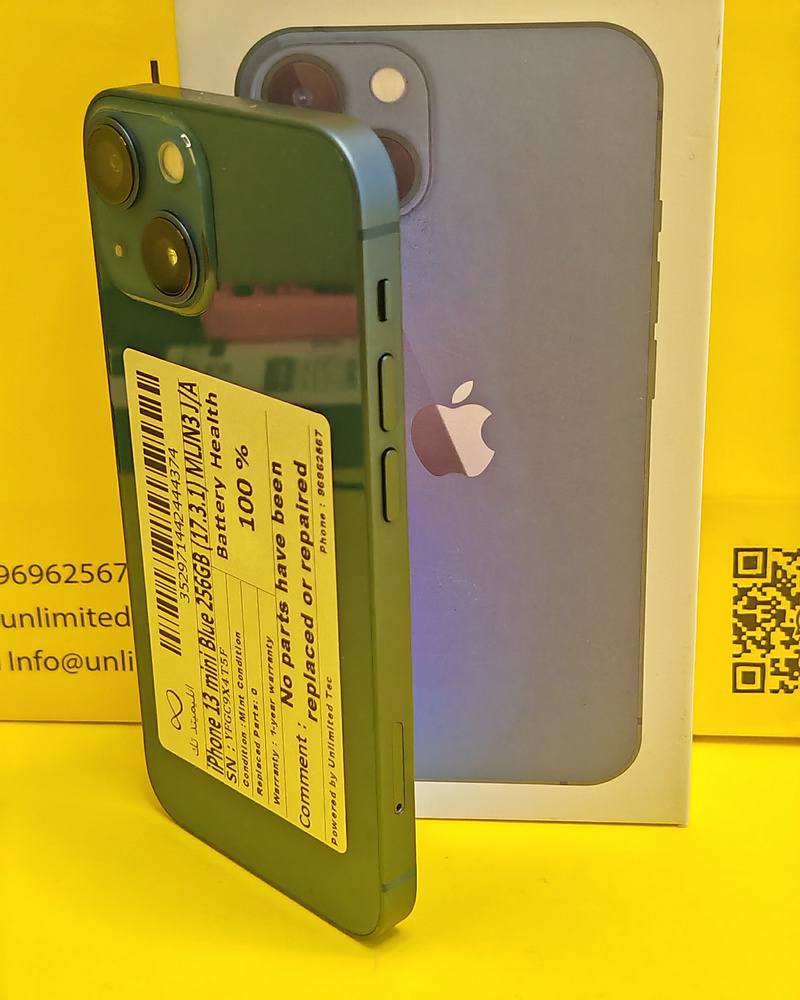 iPhone 13 mini 256GB Blue – Battery 100% Used Like New