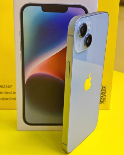 ايفون 14 256 جيجابايت ازرق– مستعمل كالجديد بطارية 78%