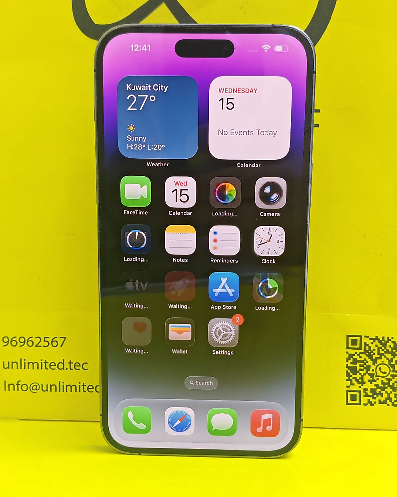 ايفون 14 برو ماكس – 256 جيجا – بنفسجي بطارية 100% مستعمل نظيف