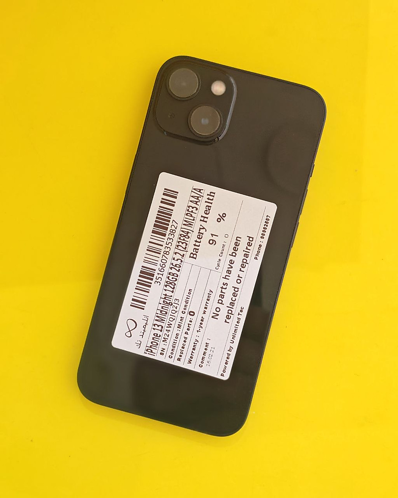 iPhone 13 128GB Midnight – Battery 91% Used Like New