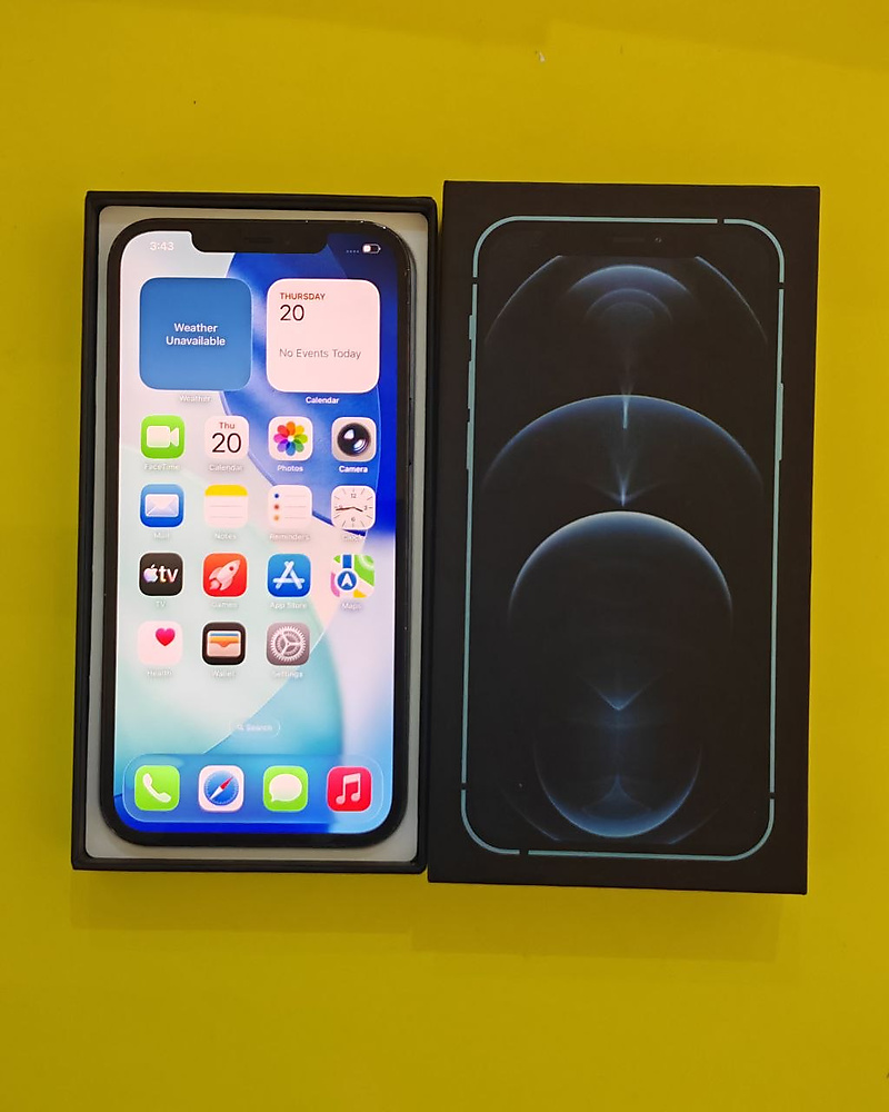 iPhone 12 Pro Max 256GB Pacific Blue – Battery 80% Used Like New