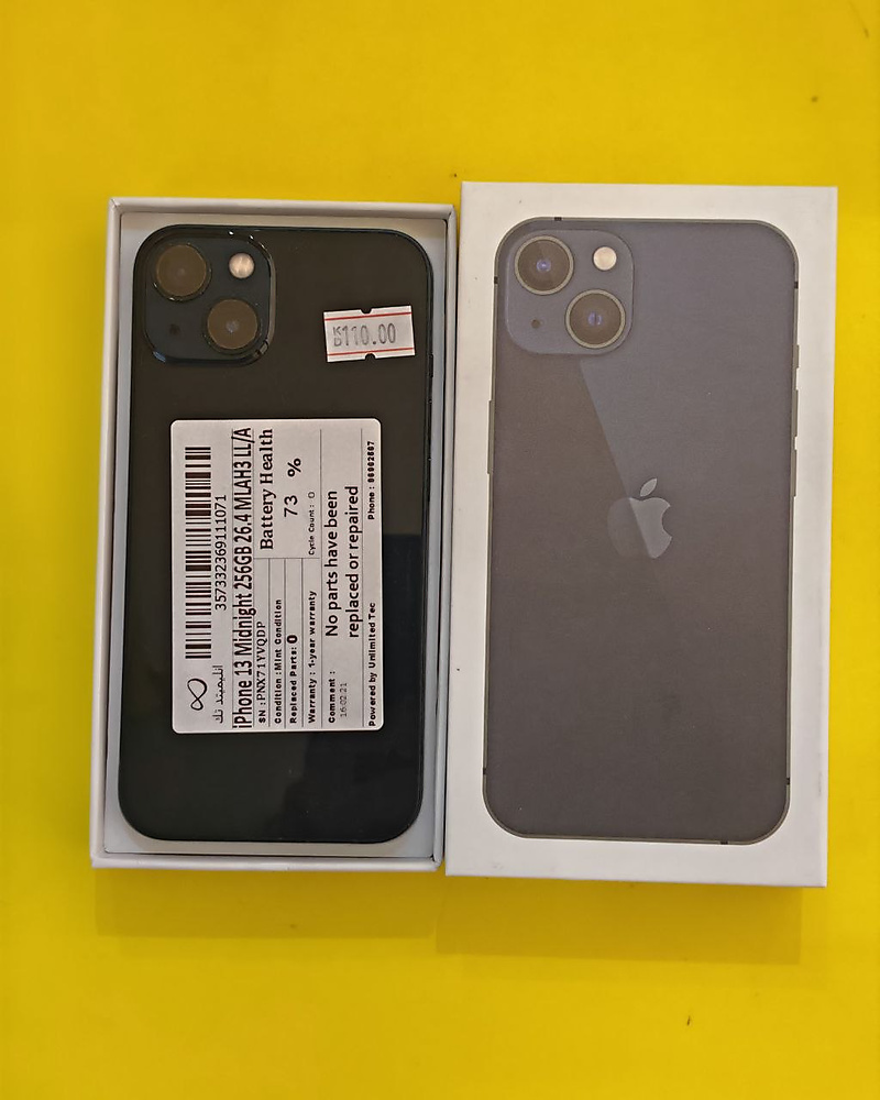 iPhone 13 256GB Midnight – Battery 73% Used Like New