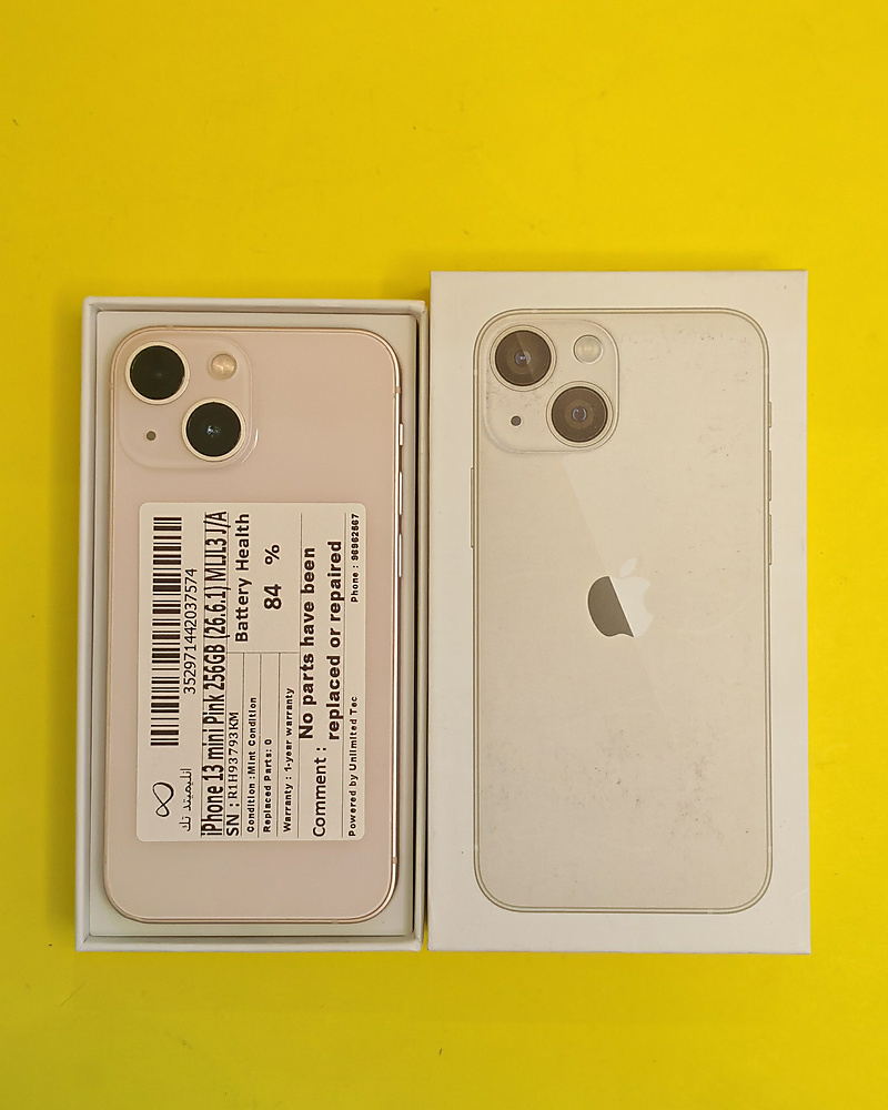 iPhone 13 mini 256GB Pink – Battery 84% Used Like New