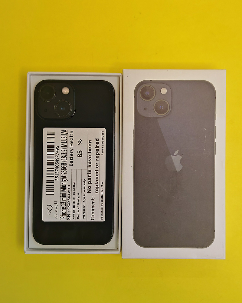 iPhone 13 mini 256GB Midnight – Battery 85% Used Like New