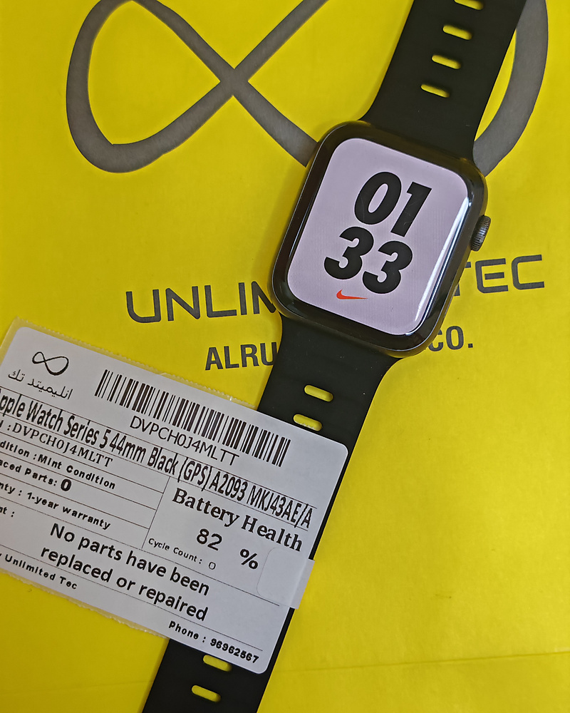 Apple Watch Series 5 44mm Space Gray (GPS) – Battery 82% Used Like New