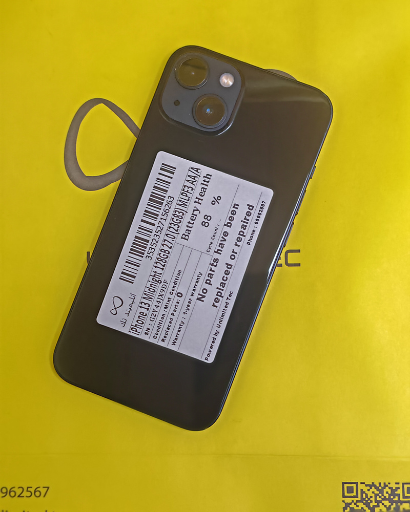 iPhone 13 128GB Midnight – Battery 88% Used Like New