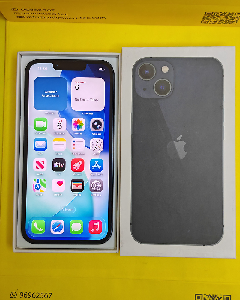 iPhone 13 256GB Midnight – Battery 79% With Box Used Like New