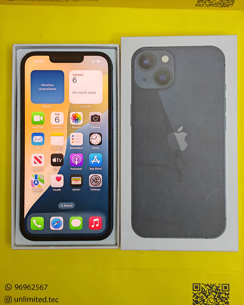 iPhone 13 128GB Midnight – Battery 87% With Box Used Like New