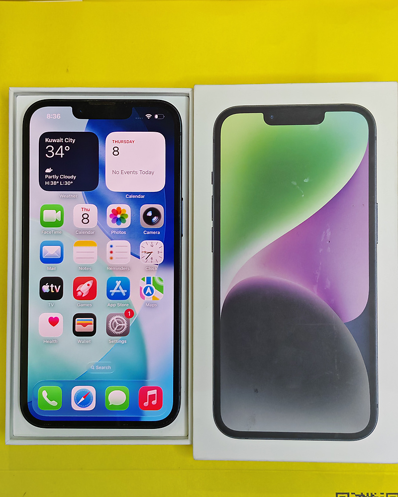iPhone 14 128GB Midnight – Battery 84% With Box Used Like New