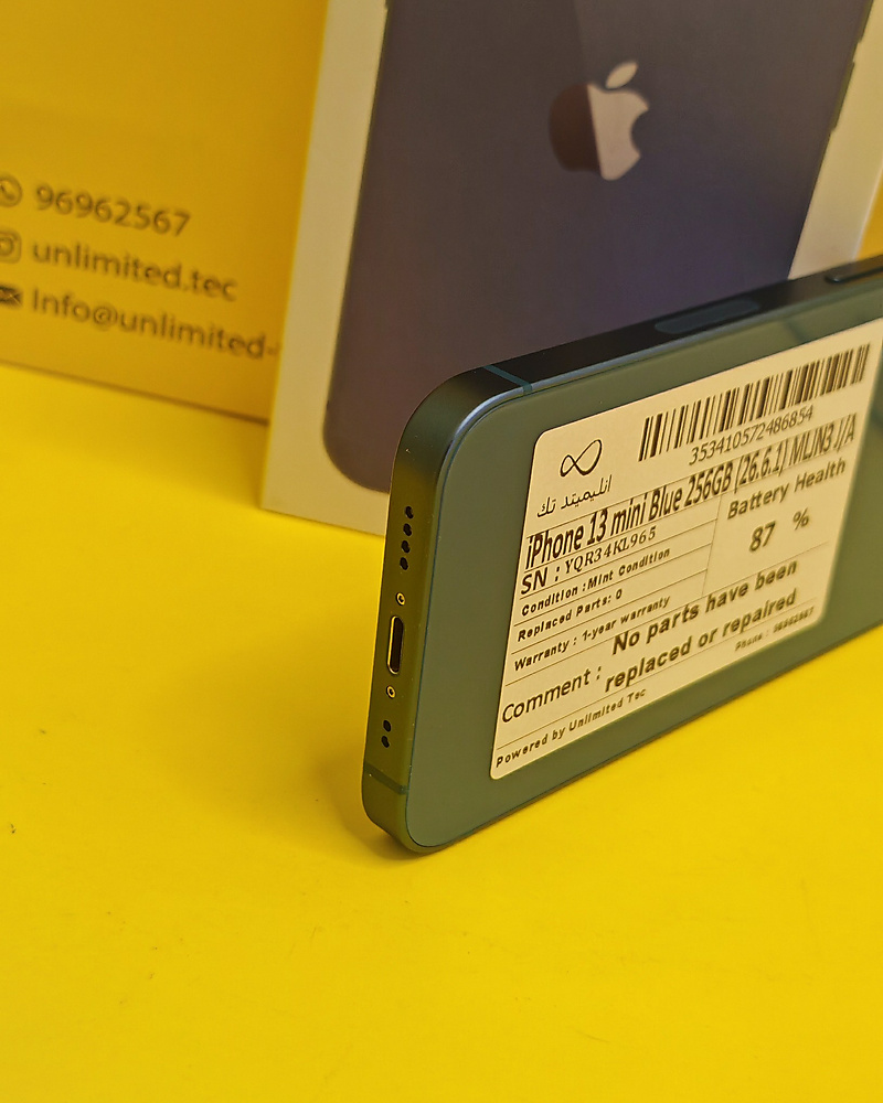 iPhone 13 mini 256GB Blue – Battery 87% Used Like New