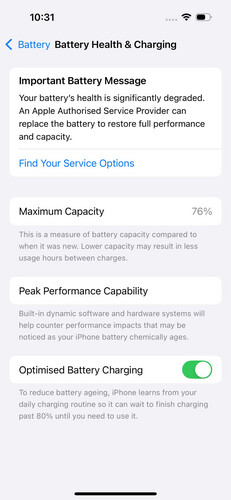 آيفون 14 برو – 128GB – Black – نسبة البطارية 76%