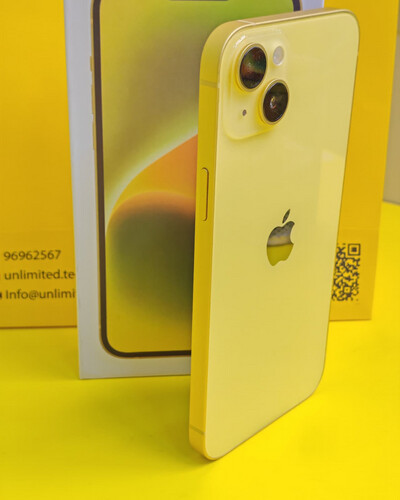 ايفون 14 بلس – 128 جيجا – أصفر – نسبة البطارية 86% مستعمل كالجديد