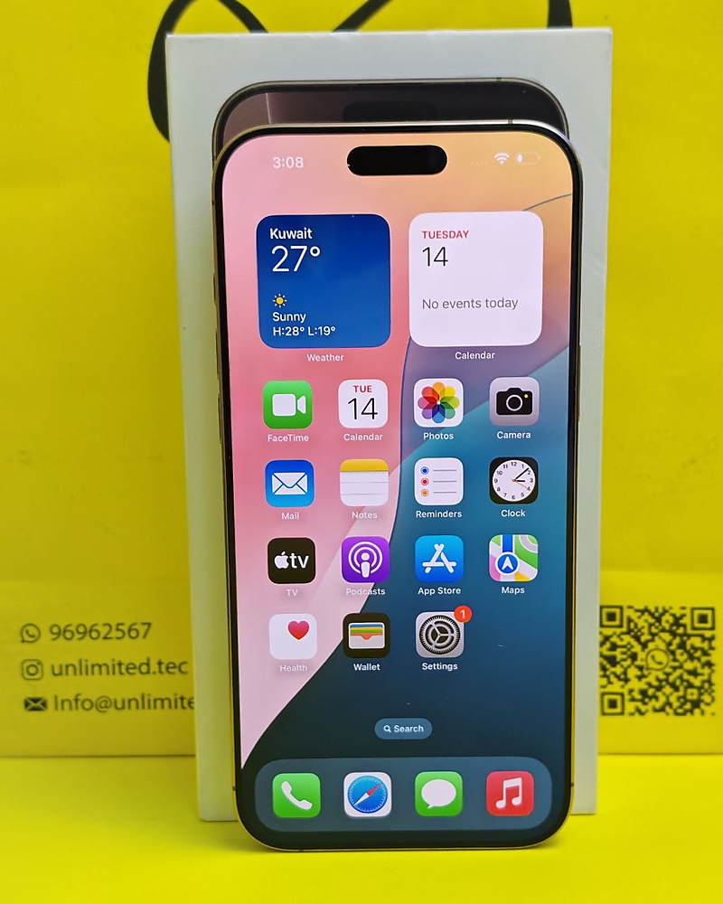 ايفون 16 برو ماكس – 1 تيرا – تيتانيوم صحراوي بطارية 92% مستعمل كالجديد