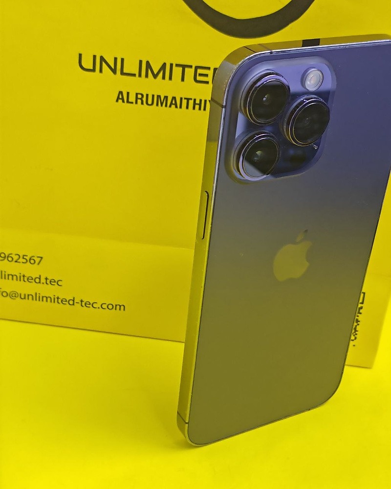 ايفون 14 برو ماكس – 256 جيجا – بنفسجي بطارية 100% مستعمل نظيف