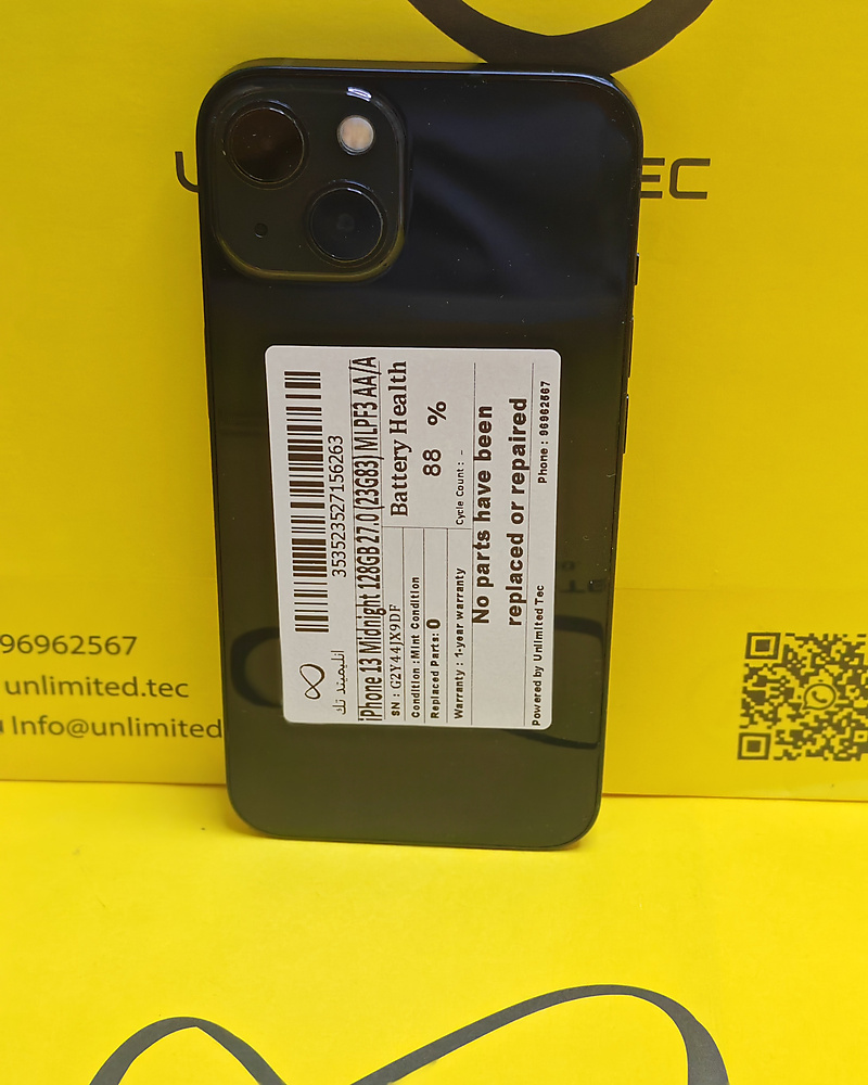 iPhone 13 128GB Midnight – Battery 88% Used Like New