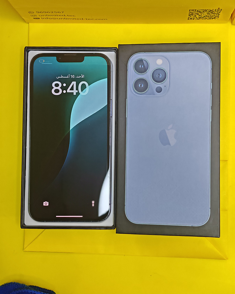 iPhone 13 Pro Max 512GB Sierra Blue – Battery 81% With Box Used Clean